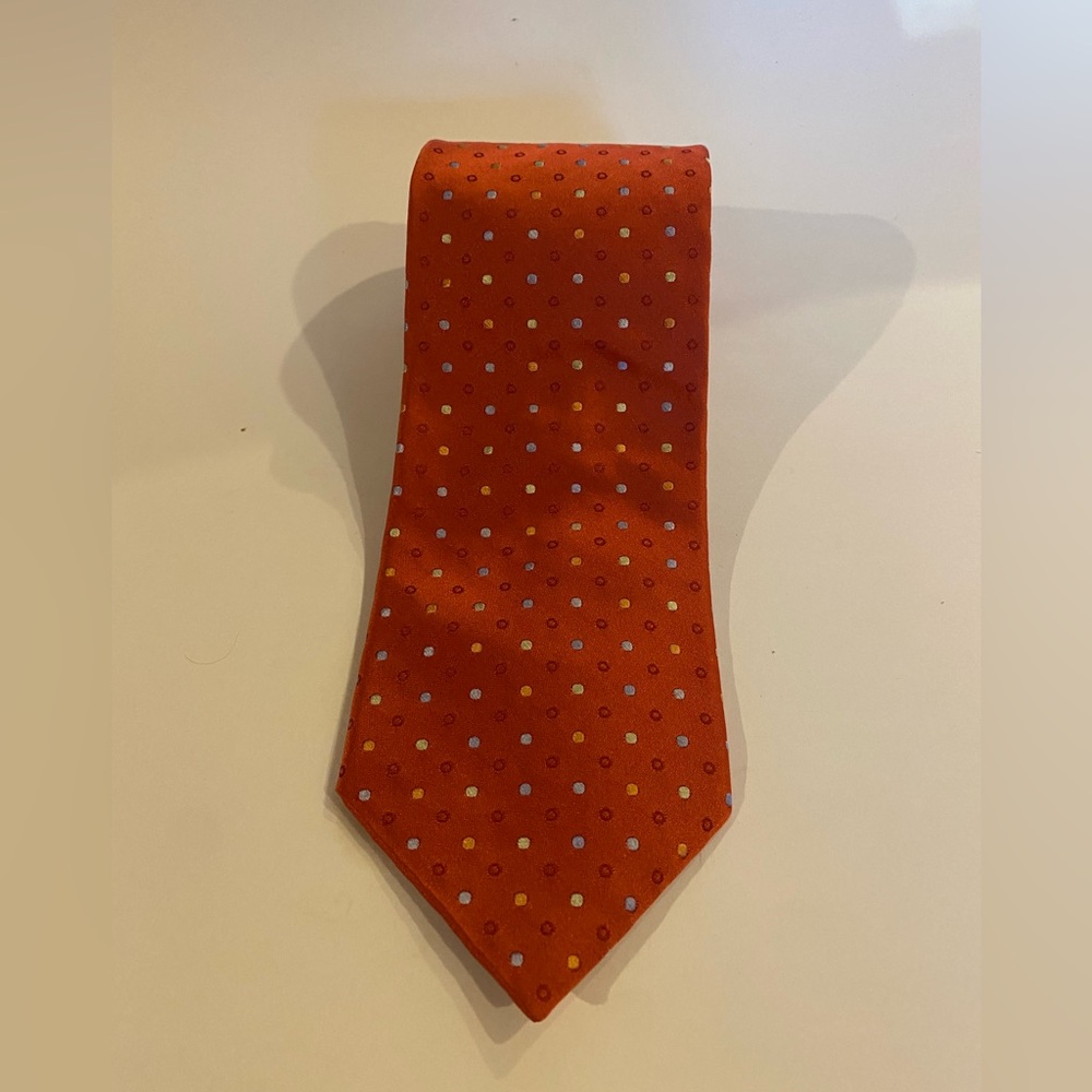 DKNY Mens Tie Silk Elegant Preppy Classic Corpcore Basic Casual Designer